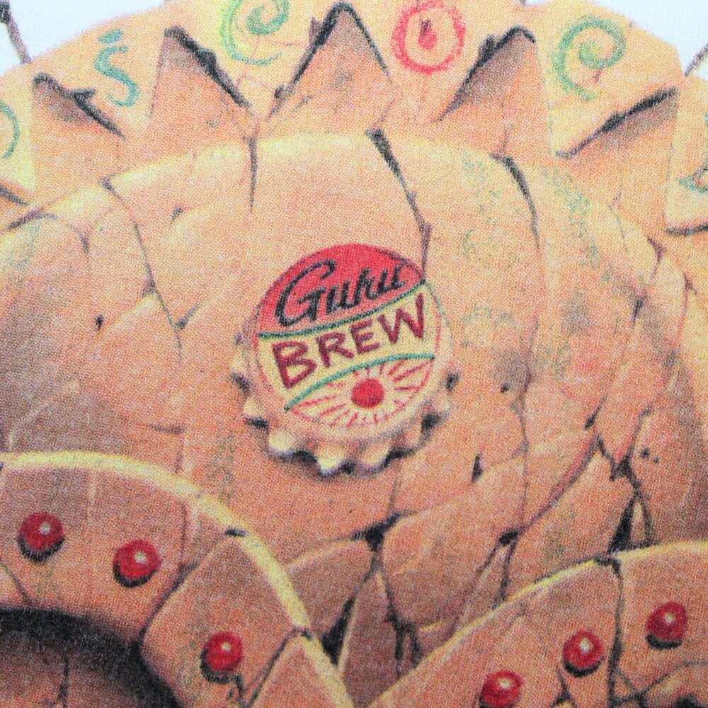 Vintage 2004 Mexico City Beer Guru Brewing Co Large Graphic White T-Shirt Tiki - Picture 6 of 14